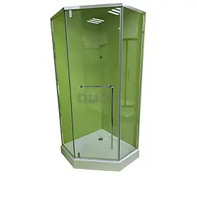 Душова кабіна Veronis KN-17-00 chrome 90х90х204 БЕЗ ПІДДОНА п'ятикутна