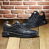 Чоловічі шкіряні кросівки (натуральна шкіра) чорні демісезонні для чоловіків на весну осінь, розміри 40-45, фото 3