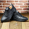 Чоловічі шкіряні кросівки (натуральна шкіра) чорні демісезонні для чоловіків на весну осінь, розміри 40-45, фото 6