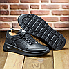 Чоловічі шкіряні кросівки (натуральна шкіра) чорні демісезонні для чоловіків на весну осінь, розміри 40-45, фото 5