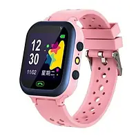 Дитячий смарт годинник 400mAh Bluetooth 5.0 (iOS, Android)+GPS дзвінкова версія рожевий Kids SM