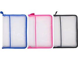 Папка на блискавці А-4 з сіткою, прозора 333