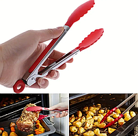 Універсальні кухонні щипці, металеві щипці для кухні (червоний)