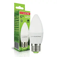 Світлодіодна лампа Euroelectric 6W E27 4000K LED-CL-06274(EE)