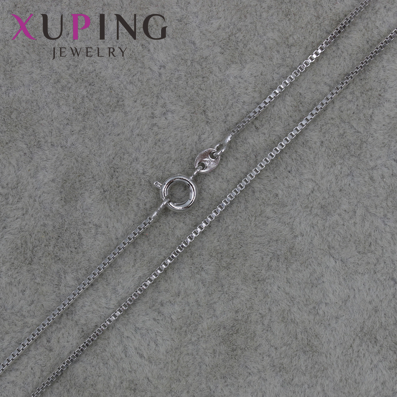 Цепочка Xuping Jewerly длина 45 см ширина 1 мм медицинское золото квадратный снейк застёжка-шпрингель