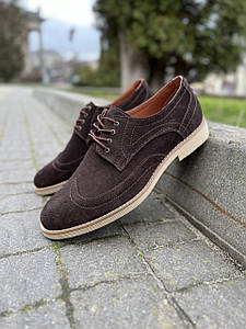 Коричневі замшеві туфлі 40 43 розмір