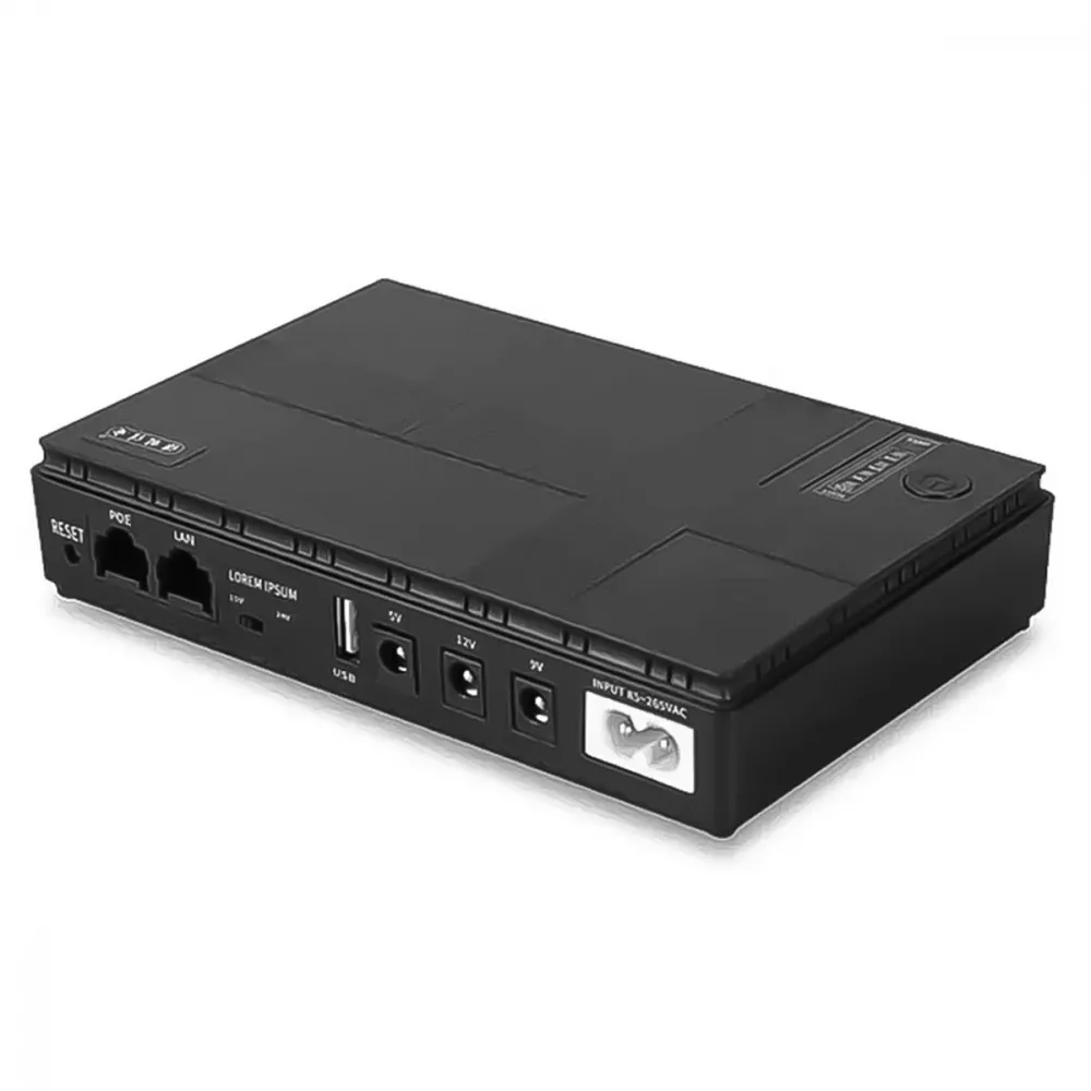 Портативне джерело безперебійного живлення DC UPS 10400mAh для WiFi-роутера!