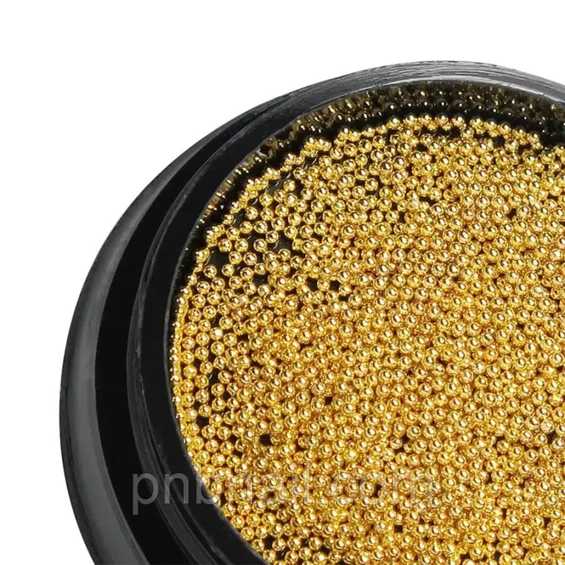 Бульйонки металеві/Metal Beads PNB Gold/  0,6 мм