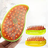 Парова силіконова щітка для котів та собак Гребінець з парою для вичісування домашніх тварин, фото 7