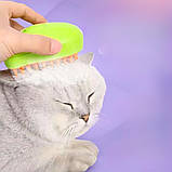 Парова силіконова щітка для котів та собак Гребінець з парою для вичісування домашніх тварин, фото 4