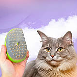 Парова силіконова щітка для котів та собак Гребінець з парою для вичісування домашніх тварин, фото 10