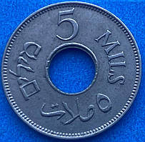 Монета Палестини 5 мілс 1939 р