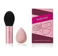 Набір аксесуарів для макіяжу: пензель + спонж Мері Кей. Подарункова коробка