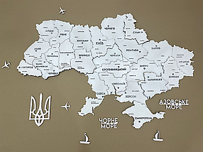 Набір дерев'яних виробів - герб, назви морів, кораблики і літачки, фото 5