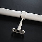 Тримач овальної меблевої труби сквозний, матовий білий ТМ Homax (R-303 WHT), фото 4