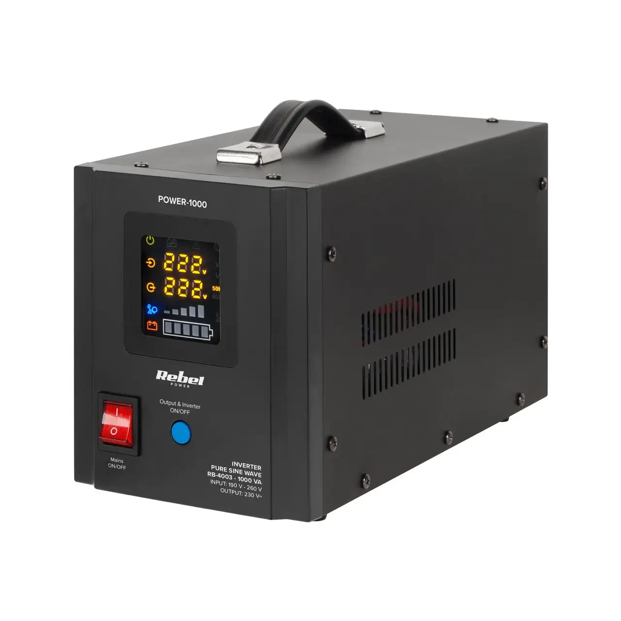 ДБЖ Перетворювач напруги - інвертор Rebel POWER-1000 12/230 V (700/1000W) для котла