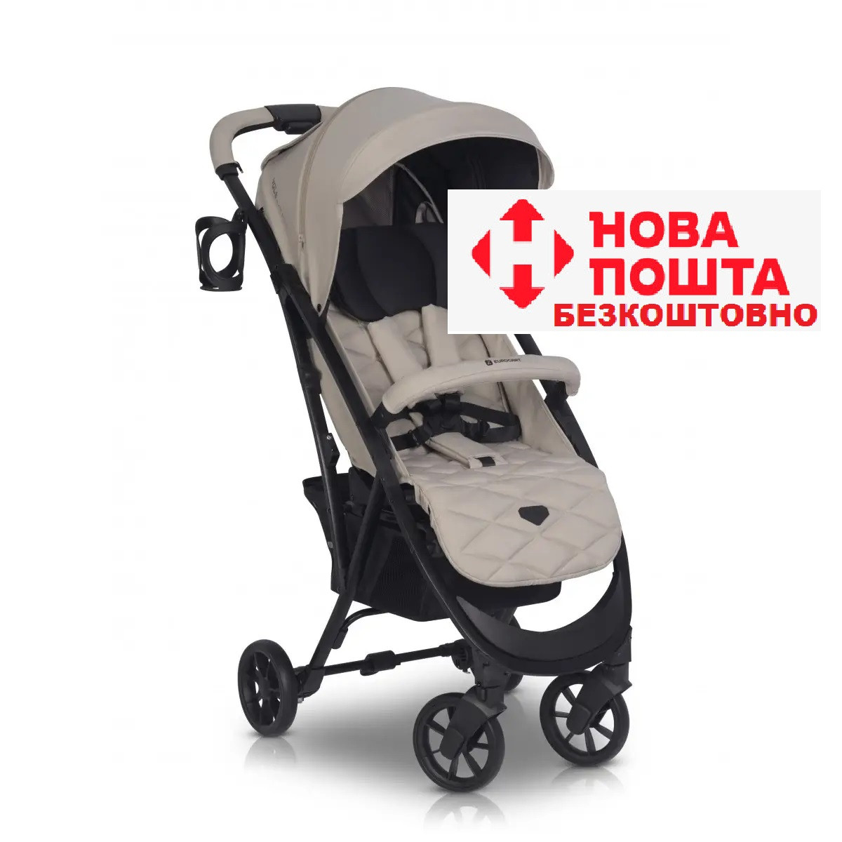 Коляска прогулочная Euro-Cart Volt black edition 9023-ECVB-02 Fossil бежевая