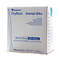 Серветки cтоматологічні Dry-Back Medicom (Блакитні) (500 шт./ящ.)