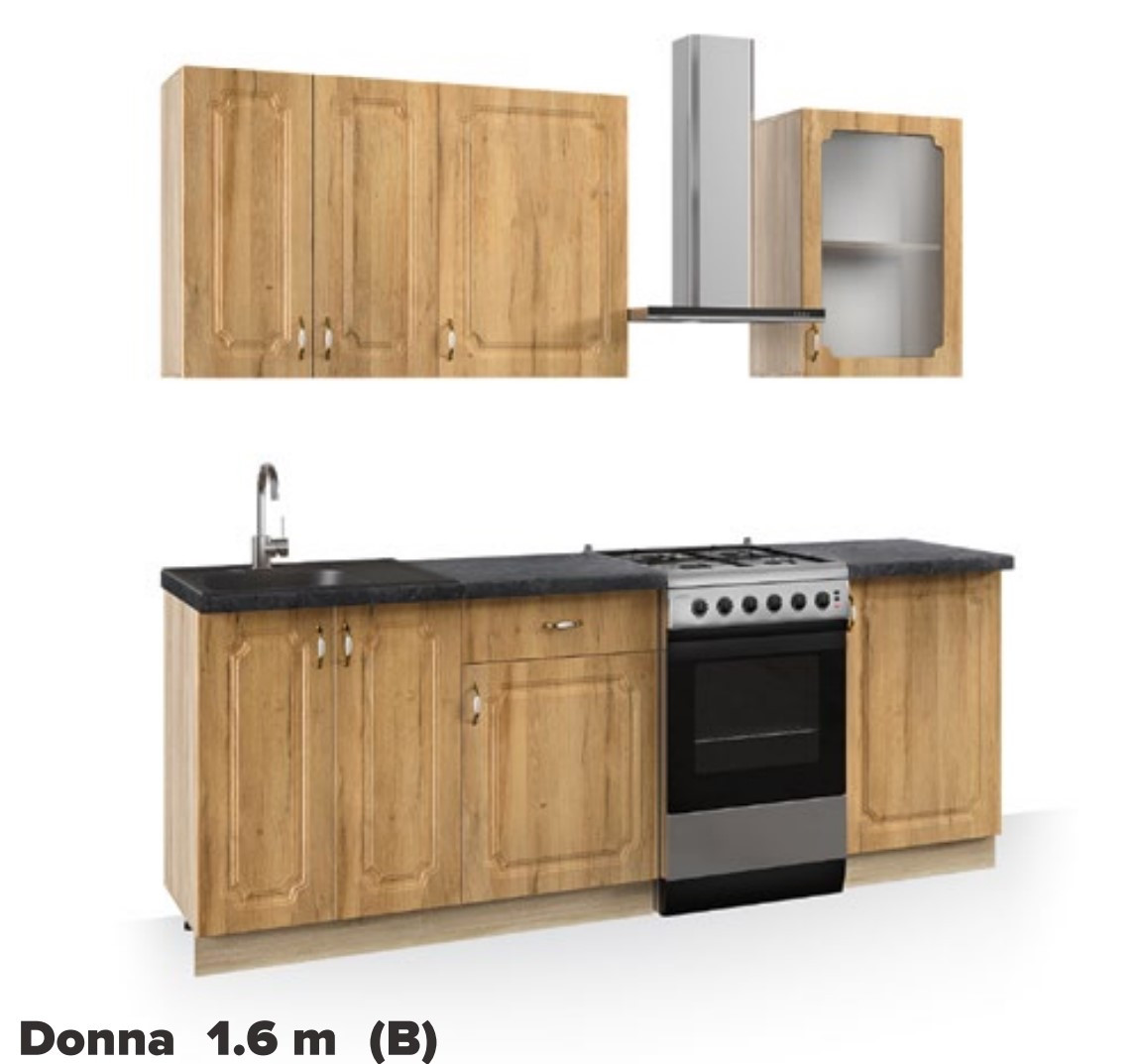 Кухня Донна 1.6 м (В) Комплект, фото 1