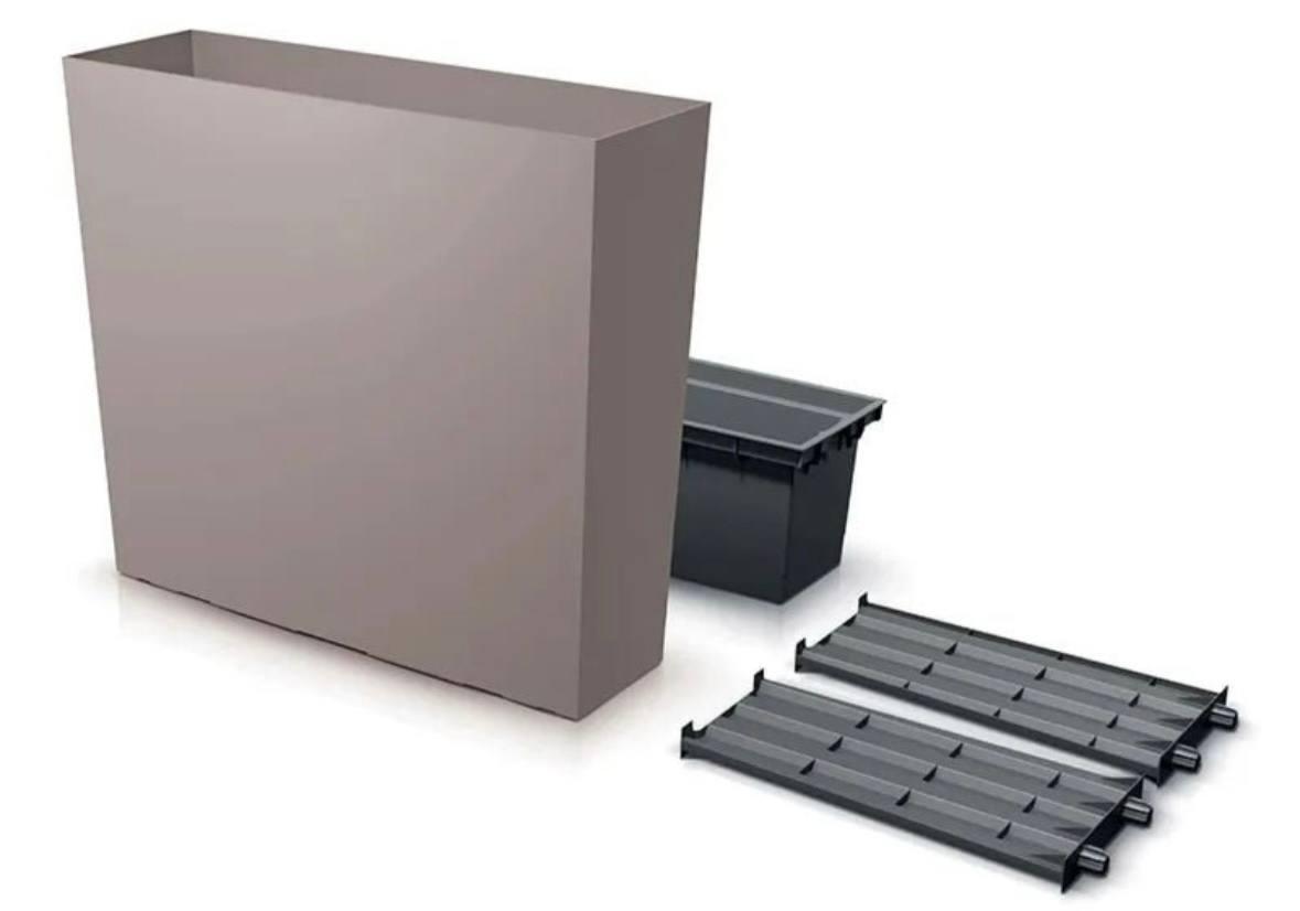 Квітковий горщик Urbi Case Tower мокко Prosperplast