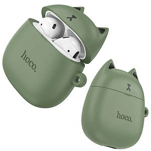 Бездротові Bluetooth навушники AirPods Hoco EW45 блютуз навушники для айфона, хакі