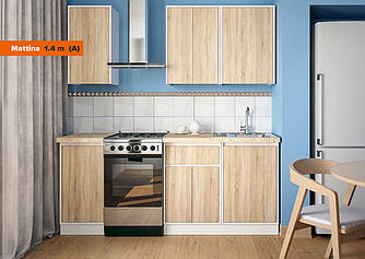 Кухня Маттіна  1.4 м (А) Комплект Без ручок