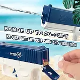 Водяний пістолет акумуляторний електричний Water Gun Glock з 2 обоймами для води Синій, фото 8