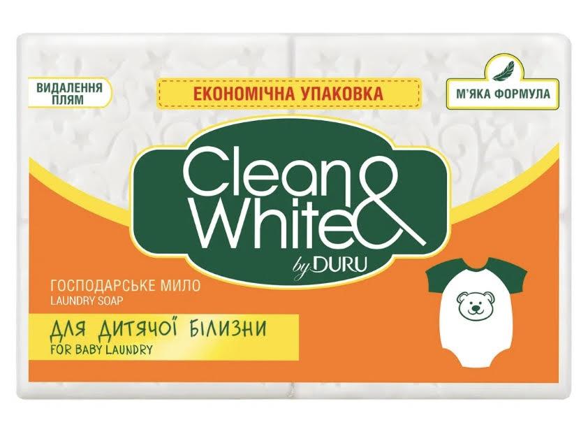 Мило господарське для дитячих речей Duru Clean&White 120 гр 4 шт, фото 1