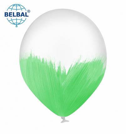 Латексна кулька з малюнком Браш Brush зелений Belbal 12"/ 038 / 30