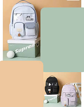 Спортивний шкільний рюкзак міський 48*30 см на блискавці з кишенею в різних кольорах Liza