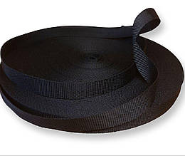 Стрічка репсова 15 мм чорна 50 м