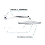 Tempesta 250 Cube Верхній душ з кронштейном до стіни з WaterSaving (26687000), фото 5