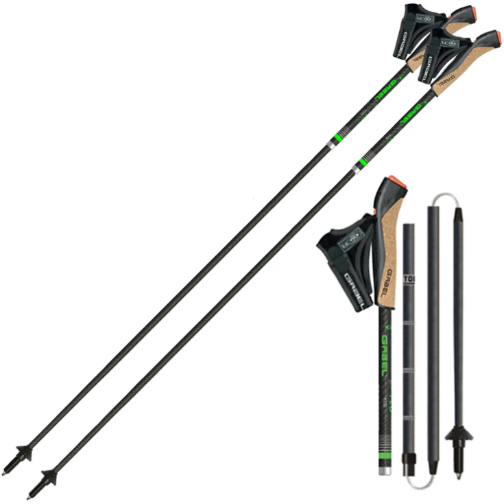 Складні Палиці для Скандинавської Ходьби Gabel FLD Carbon 125 (7009400801250) Карбонові Італія