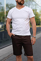 Літні чоловічі гарні шорти комфортні класик вільні від виробника гарної якості коричневі
