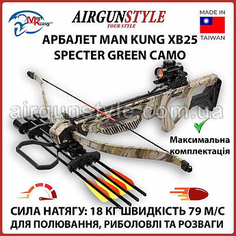 Арбалет Man Kung XB25 Specter (Green Camo) рекурсивний арбалет гвинтівкового типу BullPup