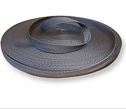 Стрічка ремінна сумкова 15 мм "ялинка" сіра 50 м