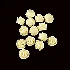 Кабошони акрилові "Троянди" 10 мм Молочні 10 шт KBP010, фото 2