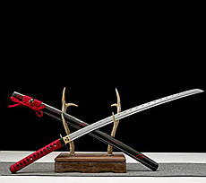 Катана Сувенірна Red Silver laminated steel