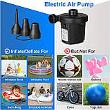 Насос для матраців, басейнів і човнів. Компресор для кемпінгу дво спрямований "накачати та здути" SUNUKI CZ-, фото 8