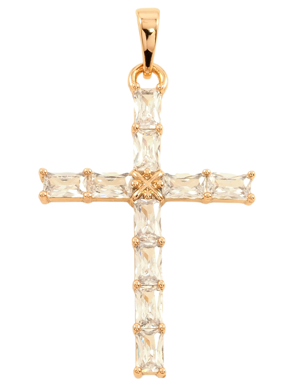 Кулон Xuping Позолота 18K "Хрест з цирконієм" для ланцюжка до 6мм