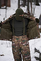 Костюм тактичний для зими з soft shell комплект мультикам на холодну пору року для ЗСУ повсякденний з термоковдрою