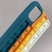 Чохол для iPhone 11 Pro Max Pop it антистрес силіконовий чохол поп іт на айфон 11 про макс зелений молочний, фото 3