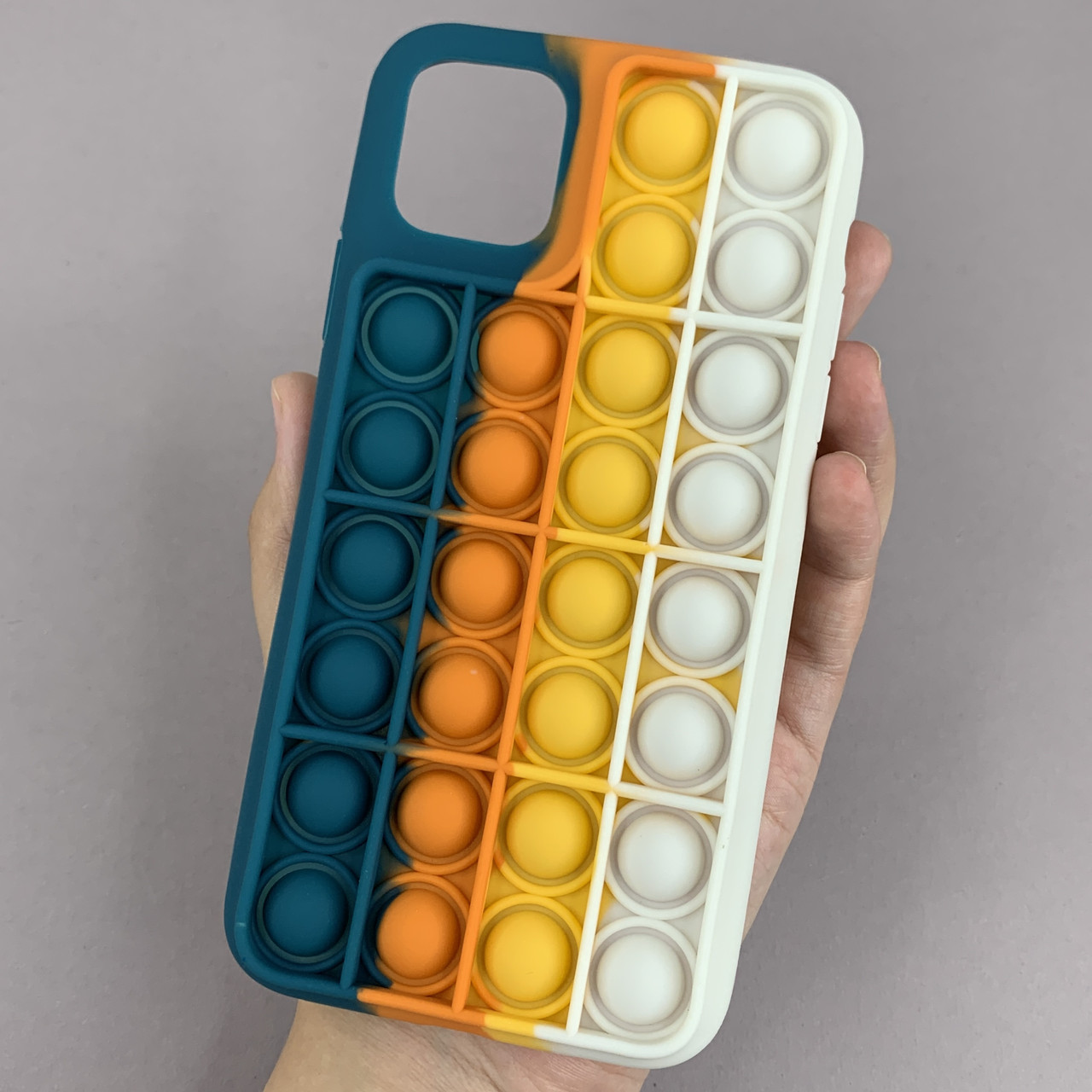 Чохол для iPhone 11 Pro Max Pop it антистрес силіконовий чохол поп іт на айфон 11 про макс зелений молочний