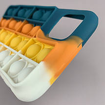 Чохол для iPhone 11 Pro Max Pop it антистрес силіконовий чохол поп іт на айфон 11 про макс зелений молочний, фото 5