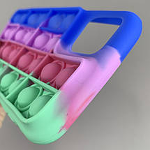 Чохол для iPhone 11 Pro Max Pop it антистрес силіконовий чохол поп іт на айфон 11 про макс синій зелений, фото 5