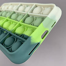 Чохол для iPhone 11 Pro Max Pop it антистрес силіконовий чохол поп іт на айфон 11 про макс зелений молочний, фото 4