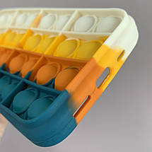 Чохол для iPhone 12 Pop it антистрес силіконовий чохол поп іт на айфон 12 зелений молочний, фото 4