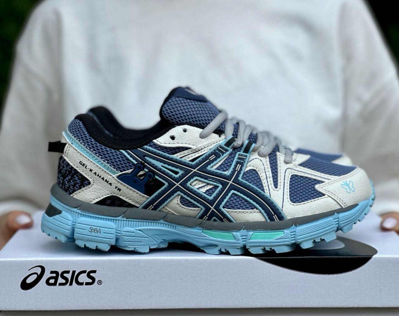 Чоловічі кросівки Asics Gel Kahana TR Junna Maruyama Асікс Гель Кахана Меріяма сині кеди текстиль шкіра