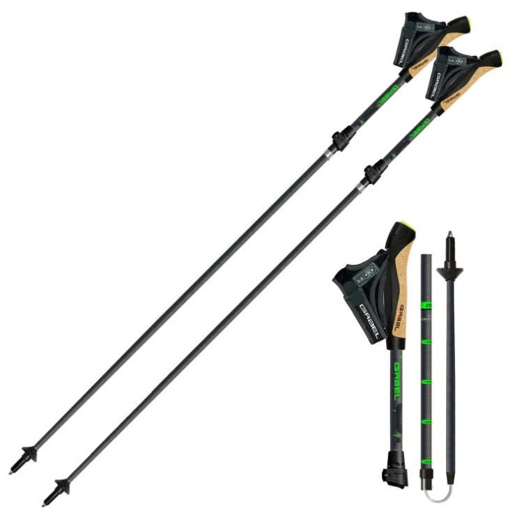 Складні Палиці для Скандинавської Ходьби Gabel Springbok XTS (7009400600000) Карбонові Італія, фото 1