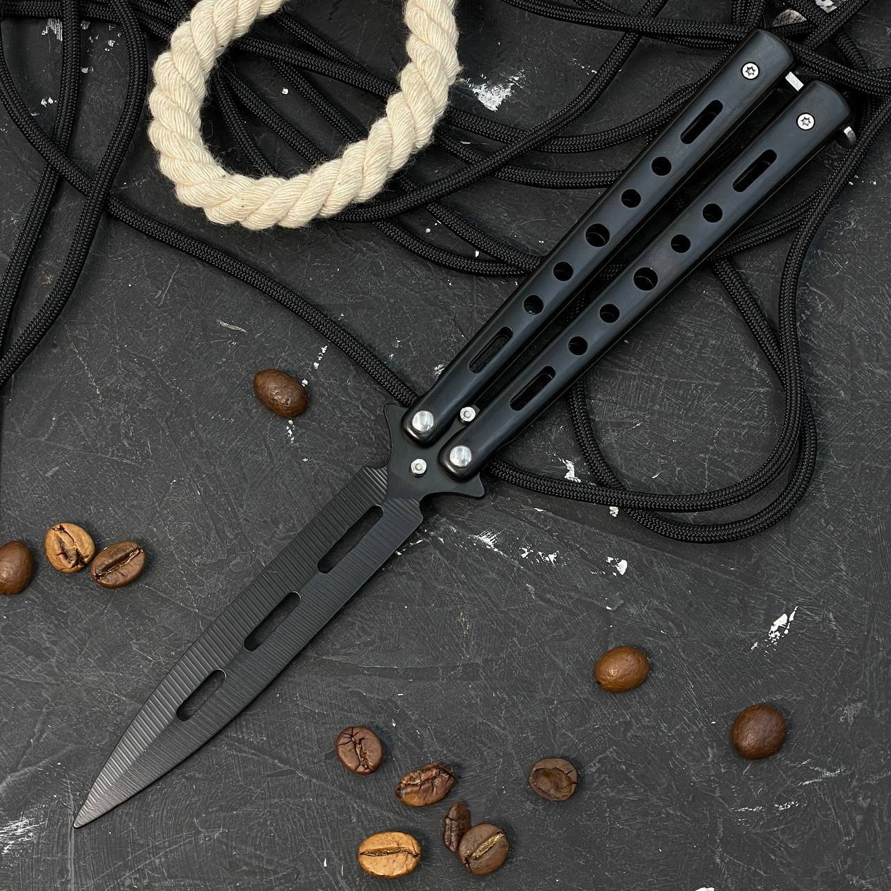 Ніж метелик Black, фото 1